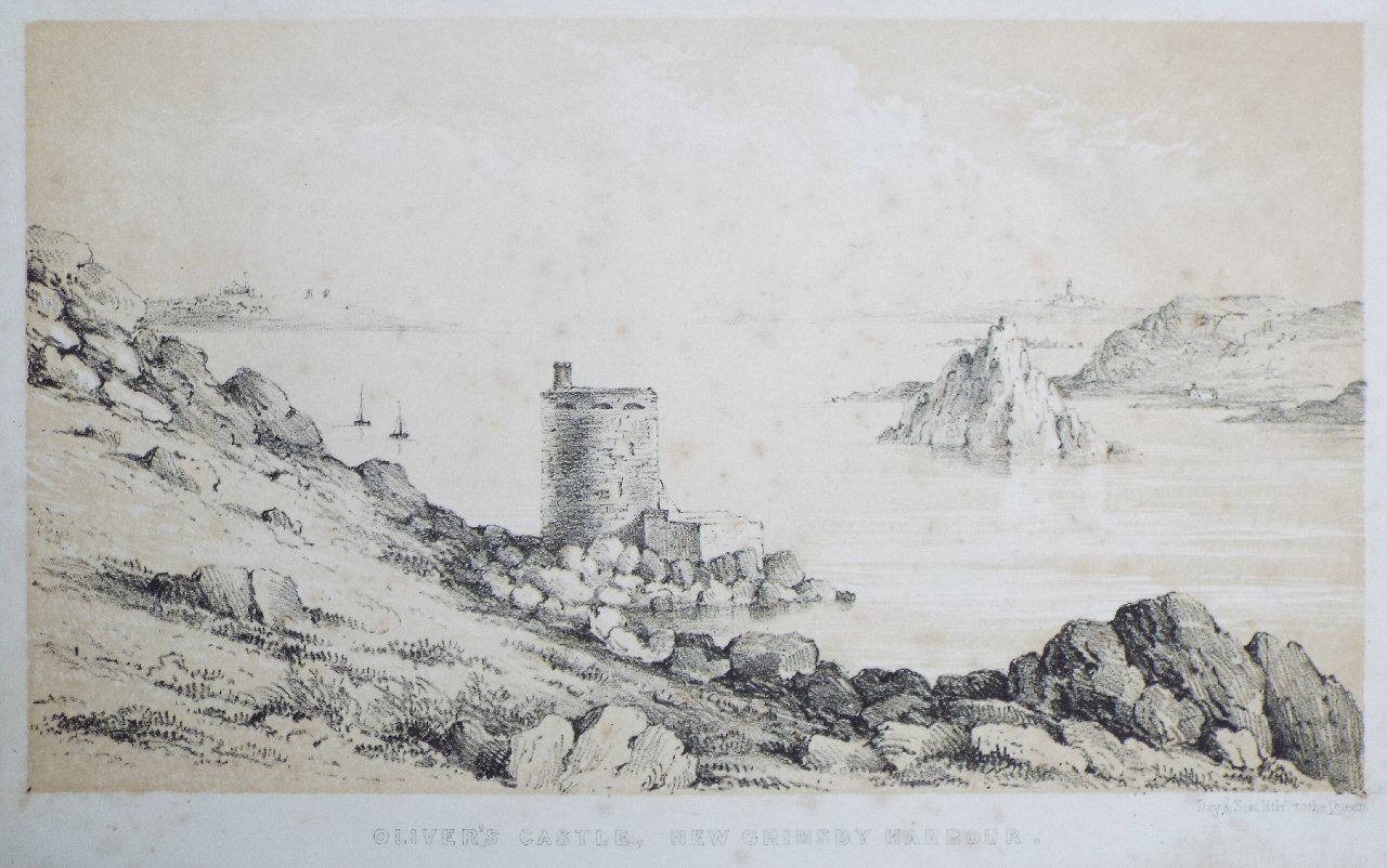 Lithograph - Oliver's Castle, New Grimsby Harbour